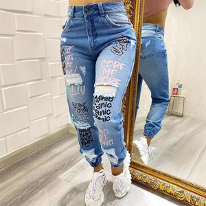 Nouveau <span class=keywords><strong>Jean</strong></span> <span class=keywords><strong>Chino</strong></span> Slim Chic pour <span class=keywords><strong>Femme</strong></span> – Pantalon Décontracté Taille Moyenne Boutonné - Product Image 4