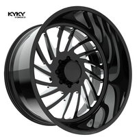 Jantes de camion en aluminium forgé KYKY 20 et 22 pouces, finition brillante polie, multi-rayons, sur mesure pour voiture de spectacle