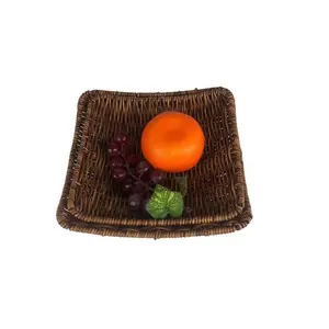 Vintage-Stil Korb weben handgemachte Rattan Obst und Lebensmittel Aufbewahrung skorb handgemacht