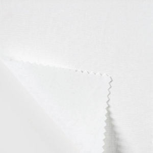 Haute qualité couleur blanche unie tissé 140gsm viscose chemise dames robe 70% rayonne tissu bébé 30% lin tissu avec logo personnalisé - Product Image 2