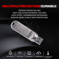 FlashDisk Flash Drive Mini, pena Drive Logo logam USB 3.0, gantungan kunci baru 2GB 4GB 8GB 16GB USB Flash Drive