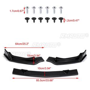 Front Bumper Carbon Fiber/ Matte Black PP Chin Lip Spoiler <b>Splitters</b> Protection Trim for INFINITI Q50 2014-2017 - Product Image 2