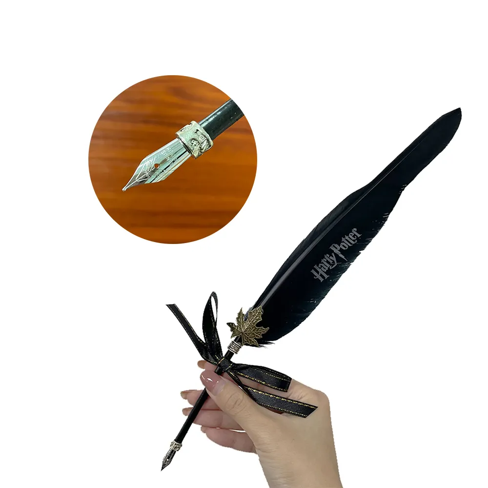 Factory Wholesale Fancy Promotional Calligraphy Pen Feather Quill Pens With Logo Harry