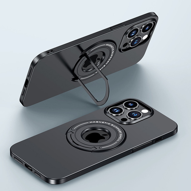 Wholesale Magnetic Cover With Hidden Bracket for iPhone 15 14 13 Pro Max Shockproof Slim Phone case With Kickstand