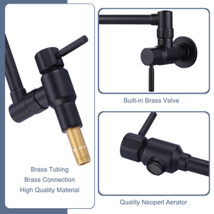 Brass 2 xử lý với đôi-nối Swinging vòi bếp Vòi treo tường nhà bếp gấp vòi - Product Image 4