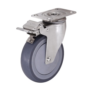 Günstiger Fabrik preis Medium Duty Tpr Caster Edelstahl Caster Wheel - Product Image 2