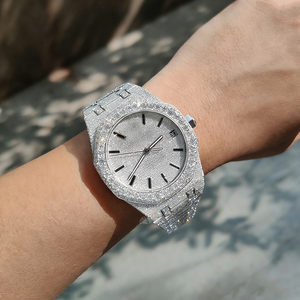 <span class=keywords><strong>Reloj</strong></span> de Moissanita Personalizado, Pasa el Test de Diamantes, para Hombre - <span class=keywords><strong>Reloj</strong></span> de Pulsera de Lujo con Detalles de Diamantes, Venta al por Mayor y al Detal - Product Image 2