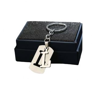 NOUVEAU Porte-clés DIY en acier inoxydable avec lettres A-Z, 26 lettres, pour homme et femme, cadeau de couple, bijou, anneau de clé de voiture - Product Image 1