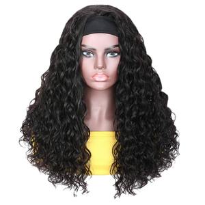 Venta al por mayor de pelucas con diadema extensiones de cabello ondulado al agua para mujeres negras diadema pelucas sintéticas pelucas de cabello humano extensiones de cabello - Product Image 6