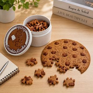 Puzzle personnalisé en forme de biscuit aux pépites de chocolat imprimé en 3D en PLA, fabriqué en Chine pour l'exportation - Product Image 1