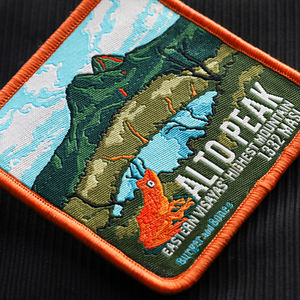 服装帕奇标签批发定制品牌设计3D标志钩环编织织物帽子铁服装补丁 - Product Image 4