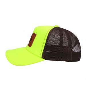 Gorra Trucker de Malla Estructurada de Alta Calidad, Estilo Retro, Portátil, de 6 Paneles, Modelo 112, con Logotipo de Parche de Cuero - Product Image 4