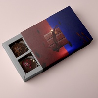 Boîte à bonbons de Noël de luxe Boîte à tiroirs en carton vide avec boîte en papier Bonbon pour le chocolat pour l'emballage de cadeau de vacances