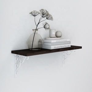 Support bouclé classique Support d'étagère mural simple en métal et bois pour structure triangulaire de maison et de garage pour l'utilisation de meubles - Product Image 4