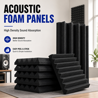 Panneaux acoustiques auto-adhésifs haute densité, insonorisants, ignifuges, pour studio, bureau, chambre