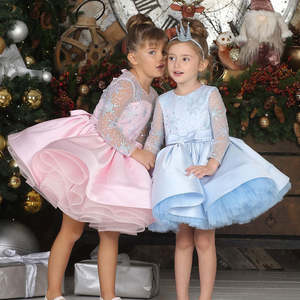 Vestito da principessa formale da ragazza nuovo Design Costume da Performance alla moda per i più piccoli abito da festa primaverile al ginocchio per bambini - Product Image 2