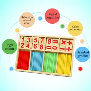 Nhà máy OEM và ODM Montessori đa chức năng tính toán trẻ em trí tuệ bằng gỗ toán học đếm Gậy Đồ chơi giáo dục