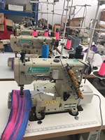 Machine à coudre à point interlock à cylindre à grande vitesse Yamato VC2700G, 3 aiguilles, 5 fils, machine à surjet