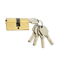 Cylindre de serrure de porte de sécurité avec 5 clés, norme ANSI Grade 1, finition chromée brillante, style européen, pour entrée de maison