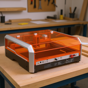 Machine de gravure et de découpe laser 20W, zone de travail 15,7 x 15,7 pouces (30000 mm), vitesse minimale, caméra intégrée, pour bois, papier, métal, classe 1 - Product Image 2