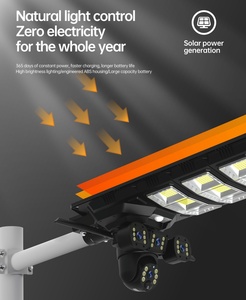 Farola Solar con 3 Pantallas de Video y Cámara 4G, Sistema de Cámara de Seguridad Wifi <span class=keywords><strong>V380</strong></span> Pro para Exteriores, Inalámbrica, con Batería, en Línea - Product Image 3