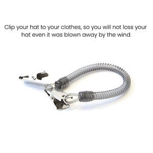 Casquette de sport coupe-vent avec cordon réglable et clips pour pêcheur - Product Image 3