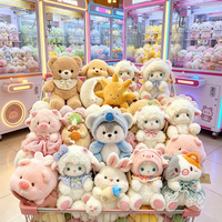 Lot mixte professionnel de jouets en peluche et animaux en peluche doux pour machines à griffes, vente en gros
