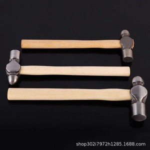 Marteau à tête ronde avec manche en bois Maijiong, en acier au carbone, outil de rénovation pour la maison - Product Image 2