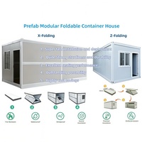 Casa Contenedor de Acero de 20 pies, Instalación Rápida, Diseño Plegable en X, Prefabricada, Plegable, Pequeña, Móvil, Dormitorio Temporal para Hoteles