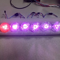 Lumière de pare-chocs de voiture lumineuse en cristal, couleurs violet, rose et blanc, 12V, équipement de manège