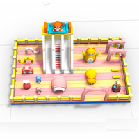 Château gonflable de Macaron pour l'approvisionnement d'usine d'OEM de parc à thème de chat de location commerciale