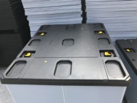Ais-Pak Boîte de conteneur pliable et empilable en plastique bleu peint 1200x1000mm, réutilisable et recyclable, avec couvercle de palette