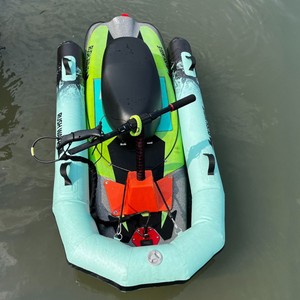 Rushwave Electric Surfboard 16in PVC <b>Inflatable</b> Watercraft For Lakes Rivers Beginner Use - Product Image 4
