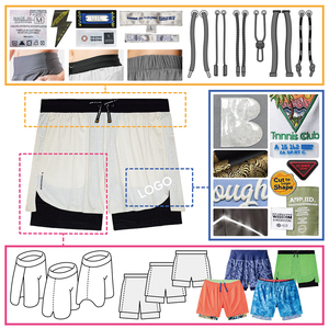 Celana Pendek Olahraga Wanita 2in1 Motif Kamuflase Ukuran Besar 7 Inch 4 Inch 7 Inch untuk Fitness dan Lari Pria - Product Image 3