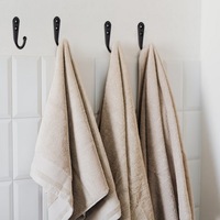 10 pièces petits crochets noirs fixés au mur avec 20 vis pour accrocher sac Robe serviettes clés économiser de l'espace