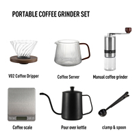 Service à café moulin à café en céramique goutteur filtre bouilloire sac de voyage Kit cadeau Barista outils expresso café et thé ensembles