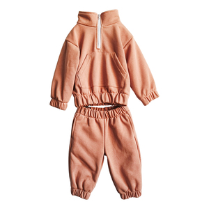 Haute qualité unisexe enfants 2 pièces ensembles de sweats à capuche vêtements pour bébés ensemble de sport ensemble de <span class=keywords><strong>jogging</strong></span> pour enfants - Product Image 2