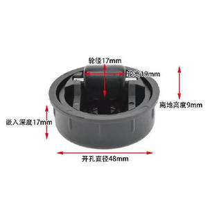 Roulettes intégrées pour meubles d'extérieur, pivotantes, universelles, silencieuses, à faible centre de gravité, roues en nylon - Product Image 6