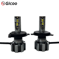 GICOO 12V Nouveau phare LED pour voiture 9005 Feux antibrouillard 6000k 60W 8000 Lumens Tout-en-un Mini format