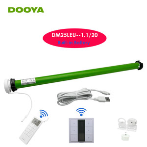 Nouveau moteur tubulaire <span class=keywords><strong>Dooya</strong></span> 38 mm USB DM25 avec batterie intégrée pour stores et rideaux, télécommande RF433 - Product Image 2