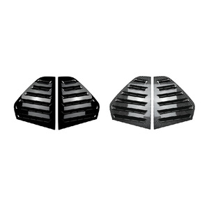 Volkswagen Golf 8 Mk8 2020+ Rear Quarter <b>Window</b> Louver <b>Decal</b> Piano Black Carbon Fiber Texture Adhesive ABS Car <b>Window</b> Cover - Product Image 2