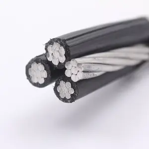 Precio de fábrica personalizado cuatro núcleos ABC cable espesor mínimo millas 41 mm 54 mm cables aéreos agrupados precio