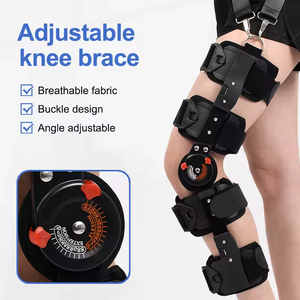 Attelle de <span class=keywords><strong>genou</strong></span> articulée réglable FSPG de qualité médicale pour la récupération post-chirurgicale, stabilisateur pour fracture rotulienne et blessure des ligaments - Product Image 1