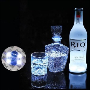 Nhãn dán cho thắp sáng lên đồ uống chai nước giải khát và kính 2024 khuyến mãi EVA biểu tượng tùy chỉnh <span class=keywords><strong>led</strong></span> Coaster ánh sáng trắng CE RoHs FCC - Product Image 3