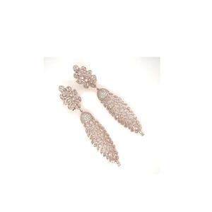 Los pendientes de diamantes naturales de oro rosa para mujer más vendidos-Estilo de lujo para bodas y ocasiones de regalo Ropa de fiesta Calidad de exportación - Product Image 1