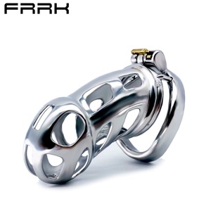 Dispositivo de Castidad Masculina FRRK con Bloqueo para Pene, Diseño con Orificio, Jaula para Pene para Sissy Gay BDSM, Jaula de Castidad, Bloqueo para Pene, Juguetes Sexuales para Hombres - Product Image 1
