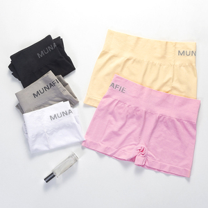 Wholesale MUNAFIE Seamless Ladies <strong>Boxer</strong> <strong>Briefs</strong> Elastic Mid Waist <strong>Women's</strong> Tummy Underwear Cheap Panties - Product Image 1
