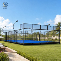 Terrain de padel mobile à bas prix, pliable, avec structure robuste, conçu pour l'entraînement professionnel des équipes et la location