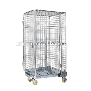 Conteneur à roulettes pour le stockage de marchandises en entrepôt du marché du fabricant Cage de roulement en fil métallique