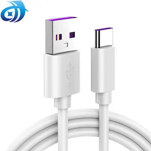 Kabel pengisi daya USB tipe-c, 1m 2M kabel Usb tipe-c 5A pengisian cepat 3.0 untuk Huawei USB-C